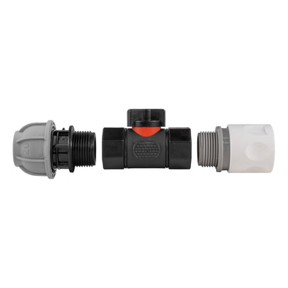 White Line Female Quick Coupling & Valve – 20mm MDPE Connector