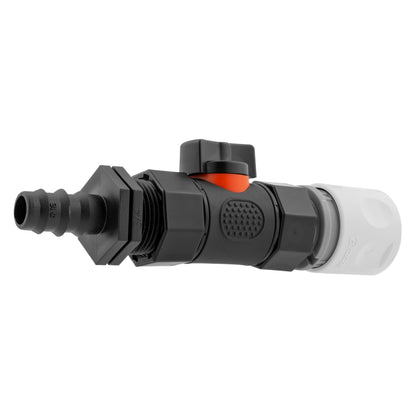 White Line Female Quick Coupling & Valve – 16mm Irrigation Barb