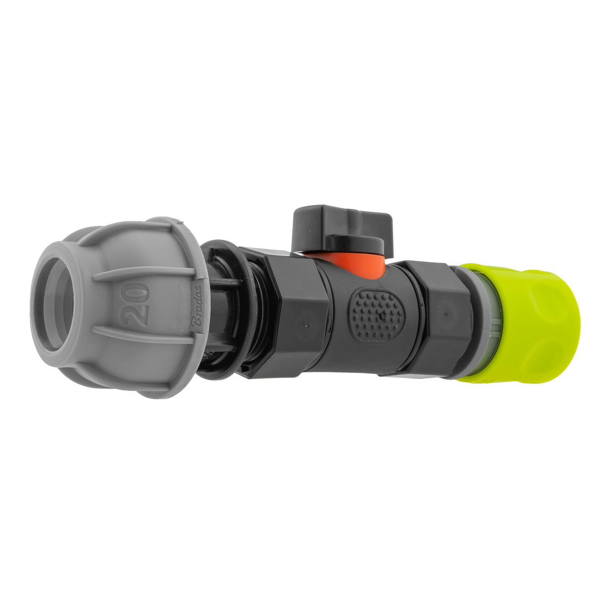 Lime Female Quick Coupling & Valve – 20mm MDPE Connector