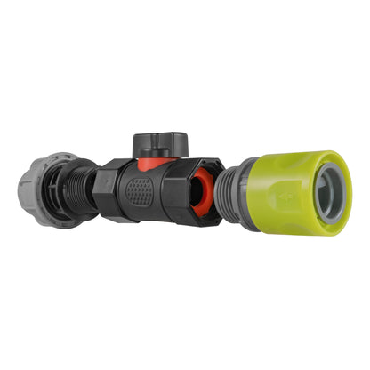 Lime Female Quick Coupling & Valve – 20mm MDPE Connector