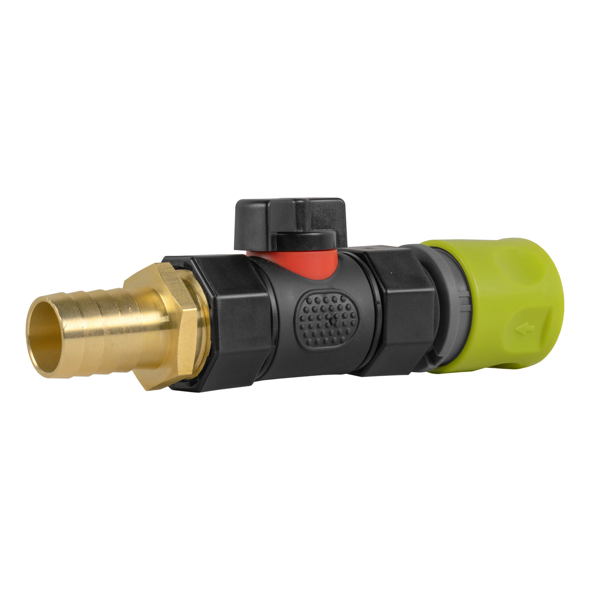 Lime Female Quick Coupling & Valve – 19mm Brass Barb