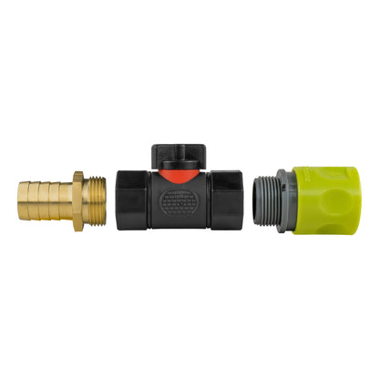 Lime Female Quick Coupling & Valve – 19mm Brass Barb