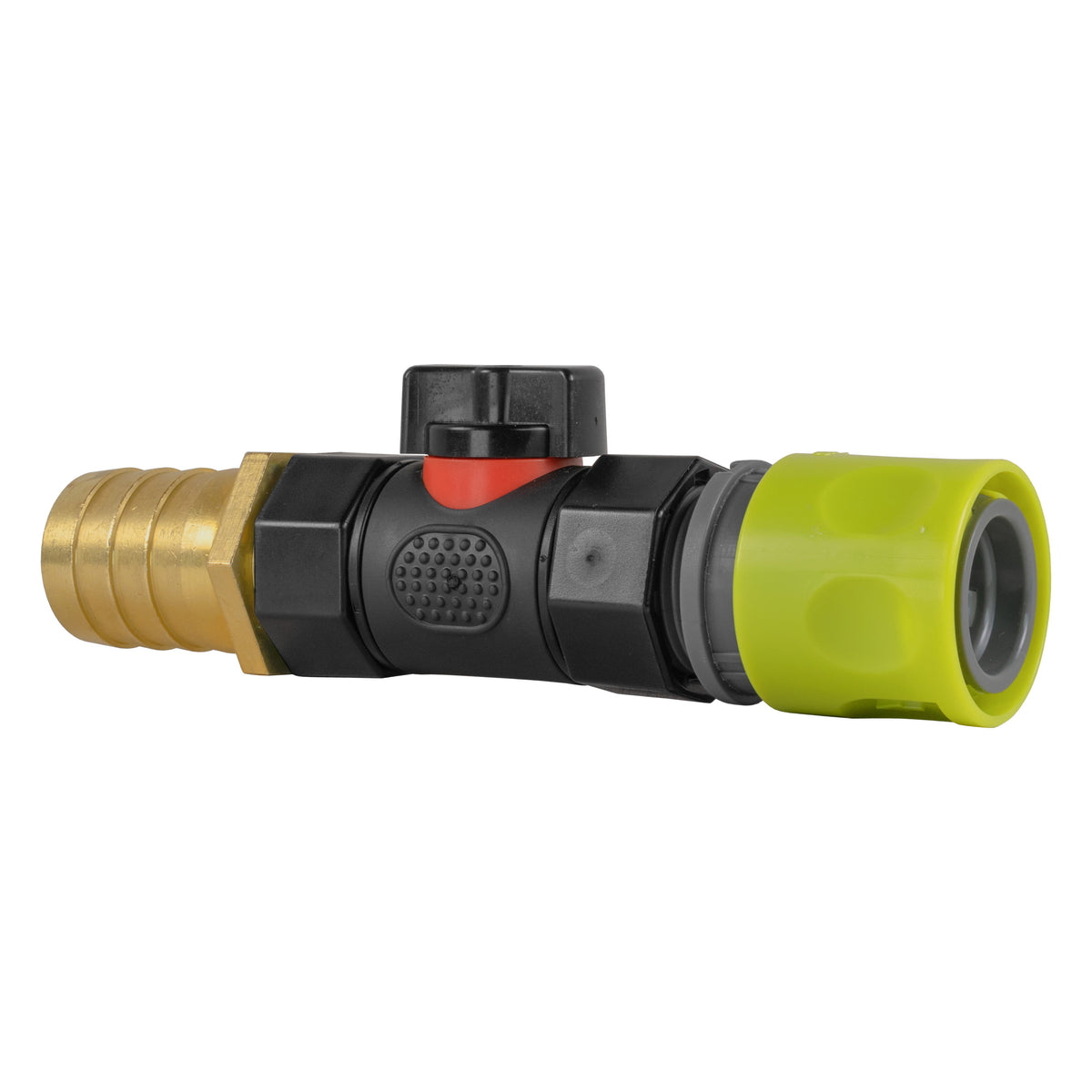 Lime Female Quick Coupling & Valve – 25mm Brass Barb