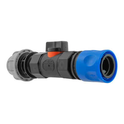 Blue Female Quick Coupling & Valve – 20mm MDPE Connector