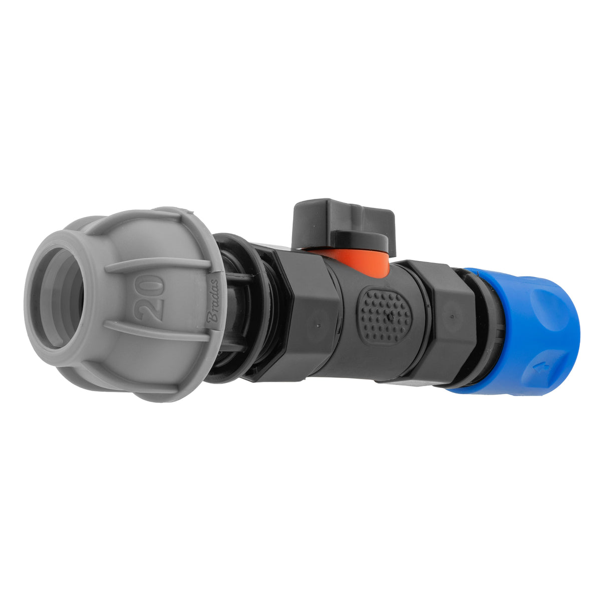 Blue Female Quick Coupling & Valve – 20mm MDPE Connector