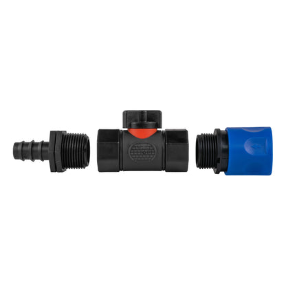 Blue Female Quick Coupling & Valve – 16mm Irrigation Barb