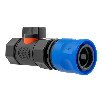 Blue Female Quick Coupling & Valve – ¾″ BSP Female Outlet