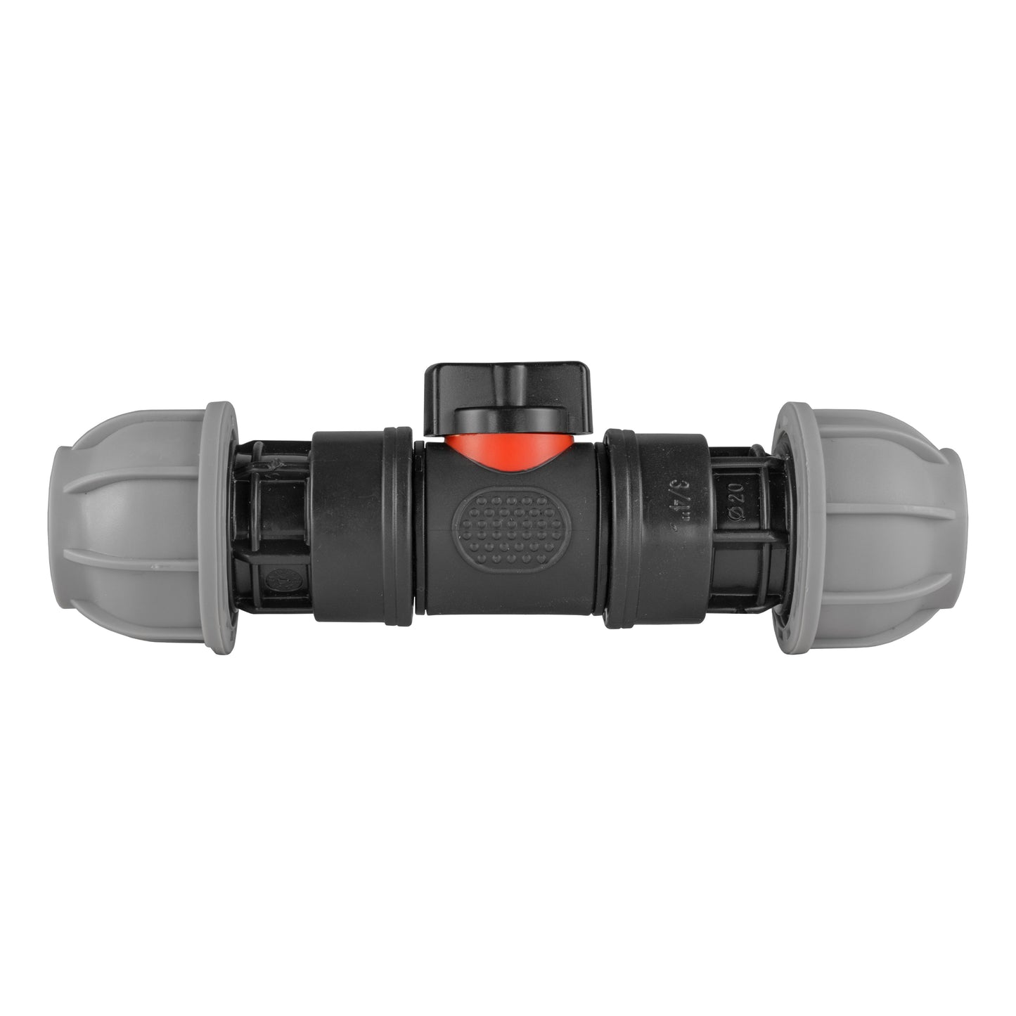 20mm MDPE Straight Connectors with In-Line Valve