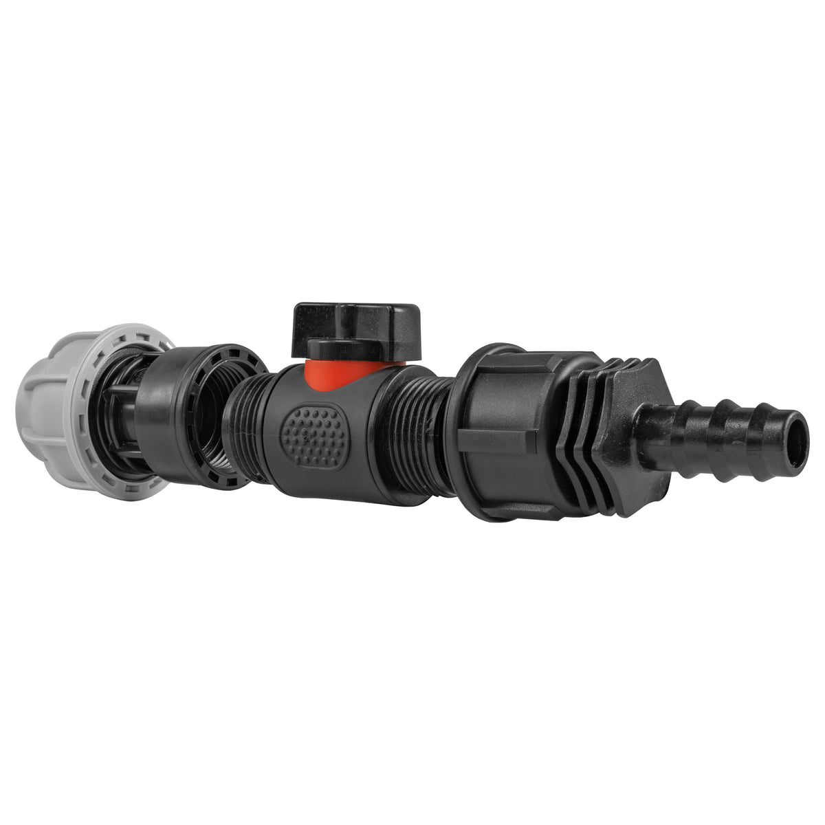 Inline Valve Kit – 20mm MDPE Connector to 16mm Irrigation Barb