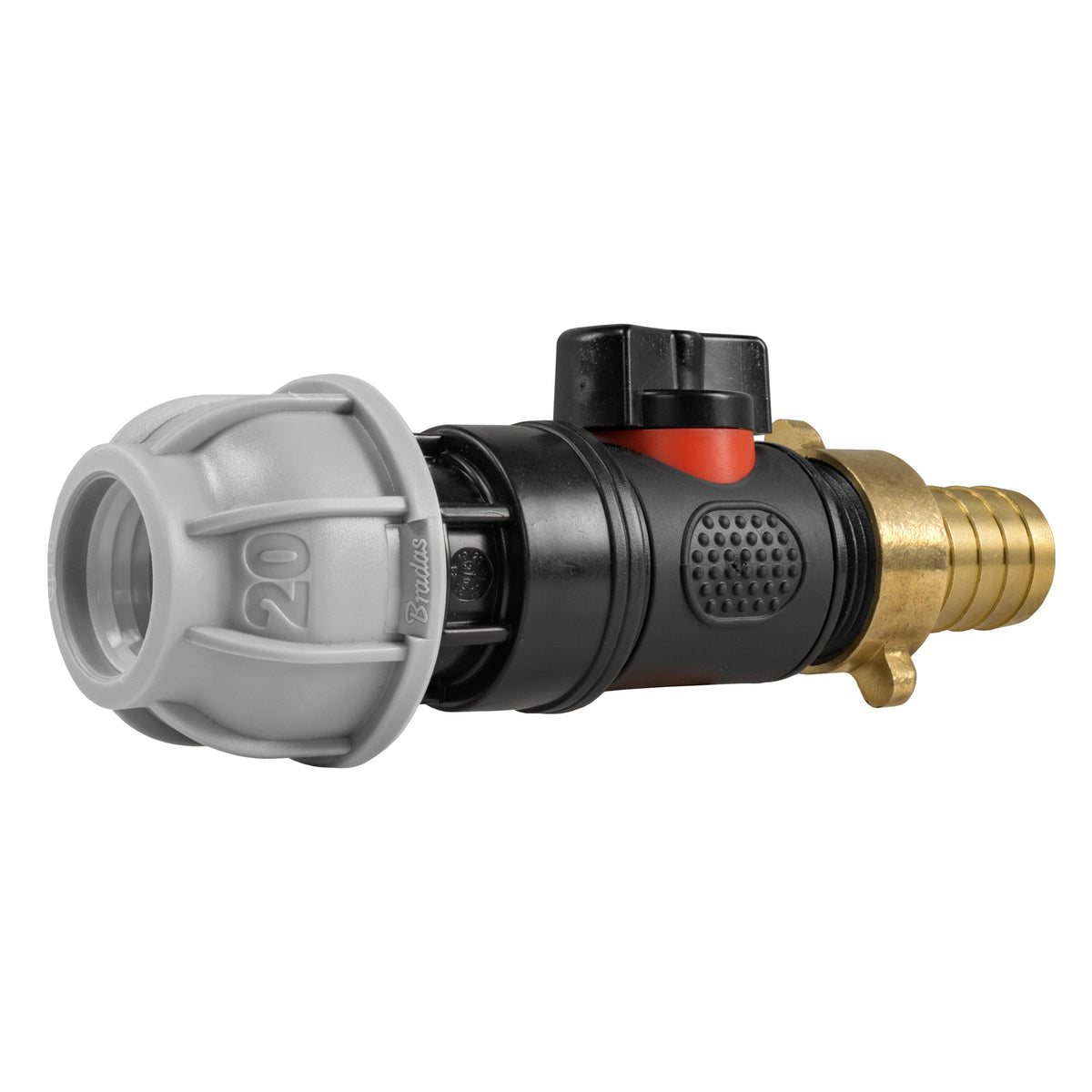 Inline Valve Kit – 20mm MDPE Connector to 19mm Brass Barb