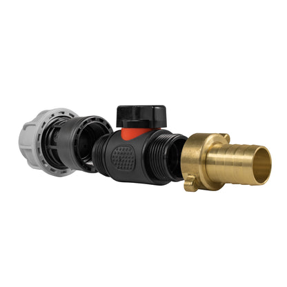 Inline Valve Kit – 20mm MDPE Connector to 19mm Brass Barb