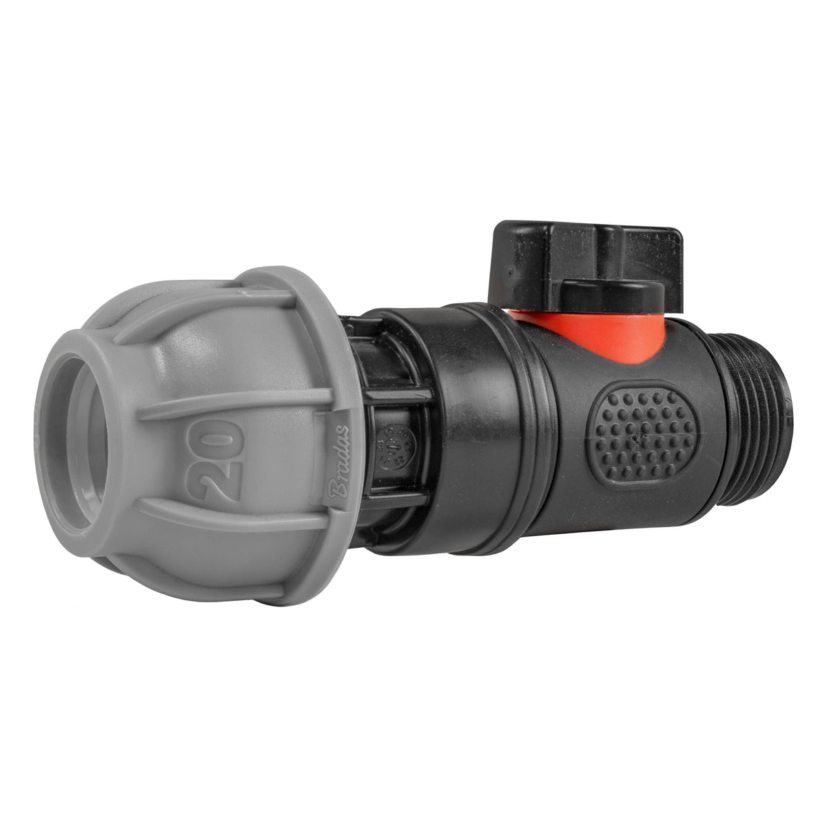 Inline Valve Kit – 20mm MDPE Connector to ¾″ BSP Male Outlet