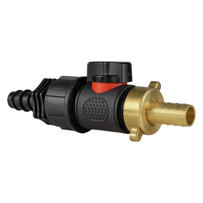 Inline Valve Kit – 16mm Irrigation Barb to 13mm Brass Barb