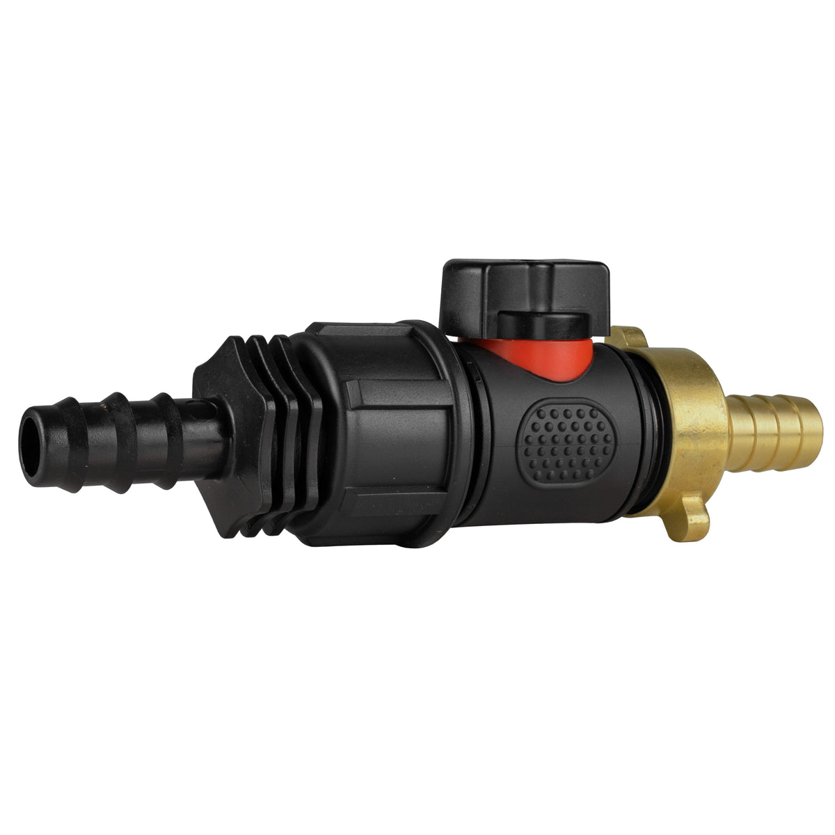 Inline Valve Kit – 16mm Irrigation Barb to 13mm Brass Barb