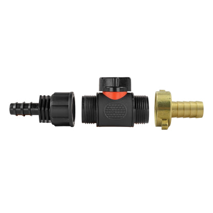 Inline Valve Kit – 16mm Irrigation Barb to 13mm Brass Barb