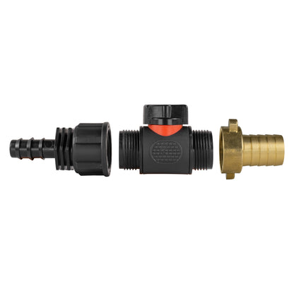 Inline Valve Kit – 16mm Irrigation Barb to 19mm Brass Barb