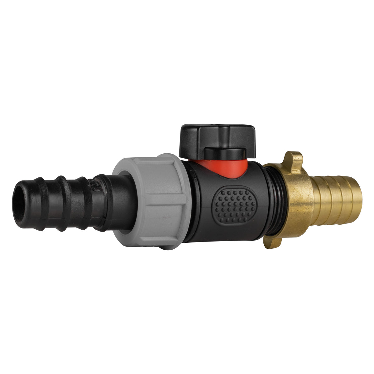 Inline Valve Kit – 20mm Irrigation Barb to 19mm Brass Barb