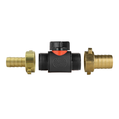 Inline Valve Kit – 13mm Brass Barb to 19mm Brass Barb