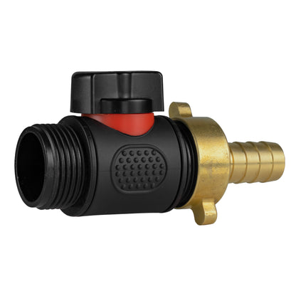 Inline Valve Kit – 13mm Brass Barb to ¾″ BSP Male Outlet