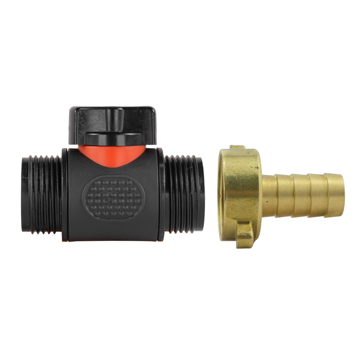 Inline Valve Kit – 13mm Brass Barb to ¾″ BSP Male Outlet