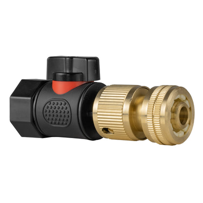 ¾″ BSP Female Valve Kit with Brass ½″ Hose Connector