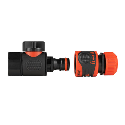 ¾″ BSP Female Valve Kit with Orange Locking ½″ Hose Connector