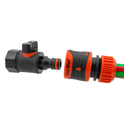 ¾″ BSP Female Valve Kit with Orange Locking ½″ Hose Connector