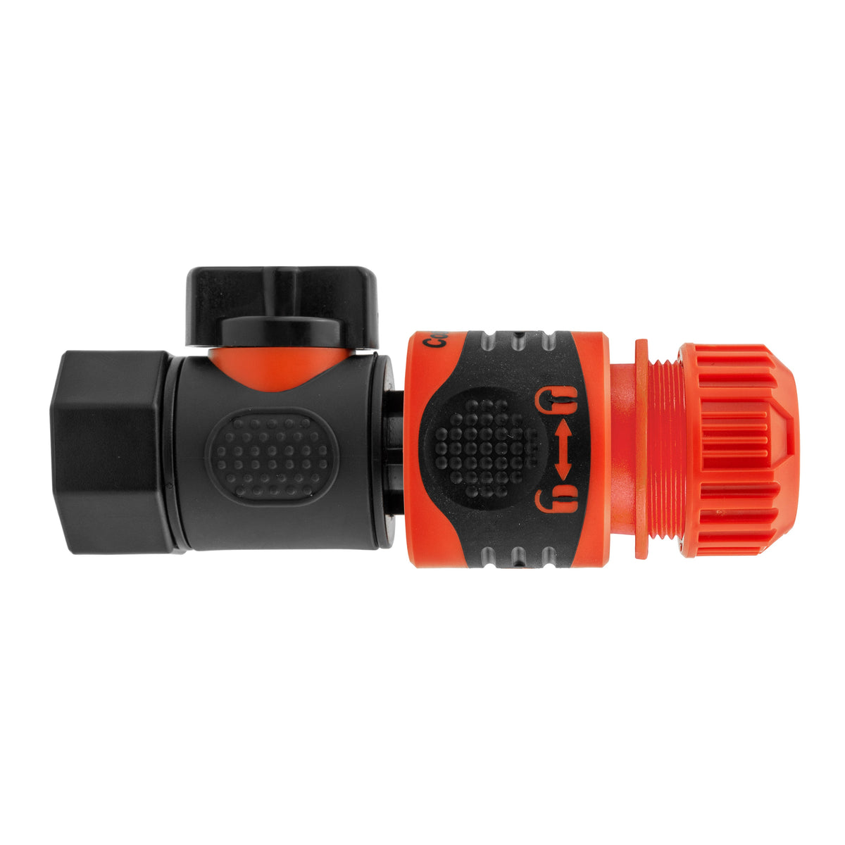 ¾″ BSP Female Valve Kit with Orange Locking ½″ Hose Connector