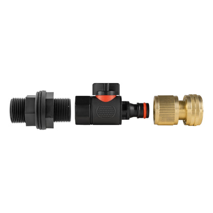 Water Butt Valve Kit with Brass ½″ Hose Connector