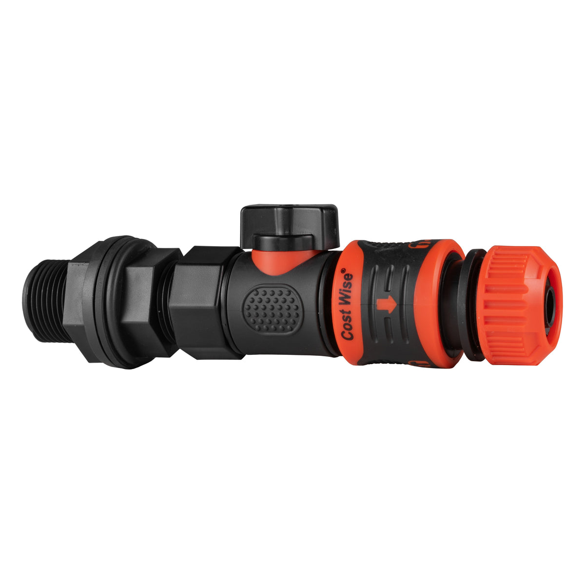 Water Butt Valve Kit & Orange Locking ½″ Coupler