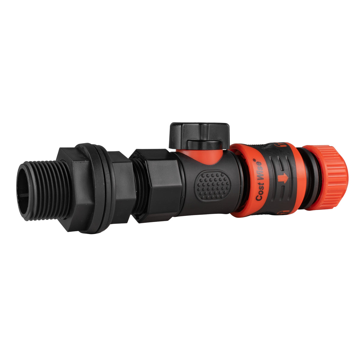 Water Butt Valve Kit & Orange Locking ½″ Coupler