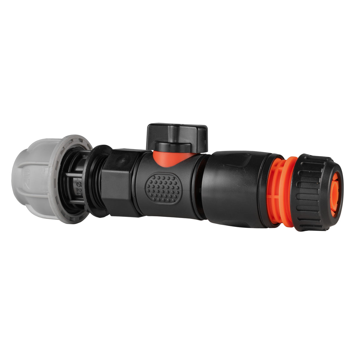 20mm MDPE Valve Kit with ½″ Hose Connector