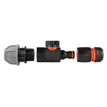 20mm MDPE Valve Kit with ½″ Hose Connector