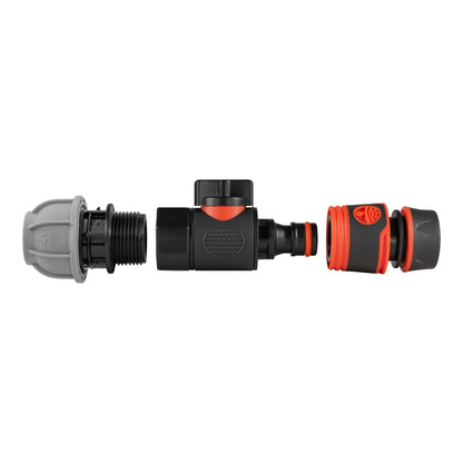 20mm MDPE Valve Kit with Soft-Touch ½″ Hose Connector