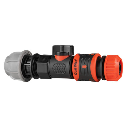 20mm MDPE Valve Kit & Orange Locking ½″ Coupler