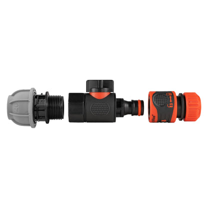 20mm MDPE Valve Kit & Orange Locking ½″ Coupler