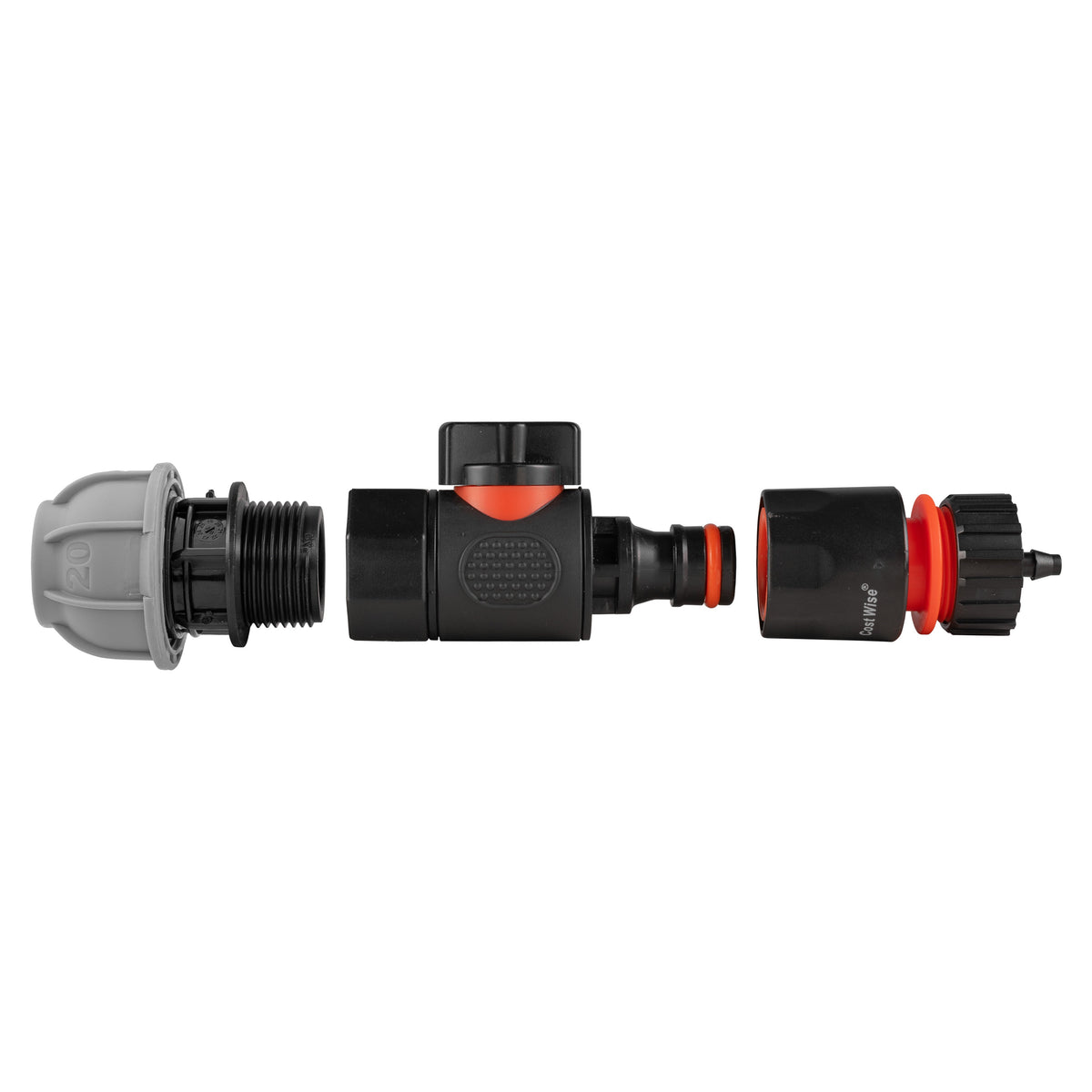 20mm MDPE Valve Kit with 4mm Micro-Barb Coupler