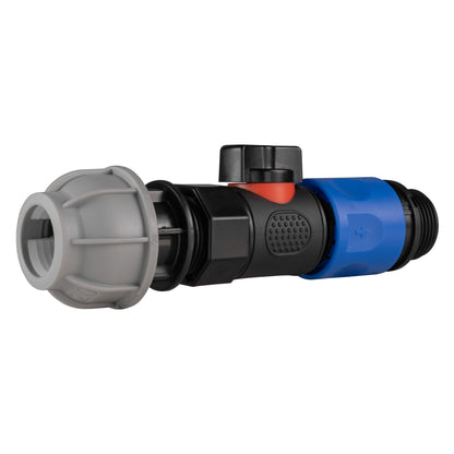 20mm MDPE Valve Kit with ¾″ BSP Male Coupler