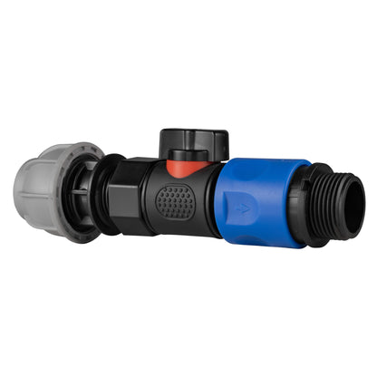 20mm MDPE Valve Kit with ¾″ BSP Male Coupler