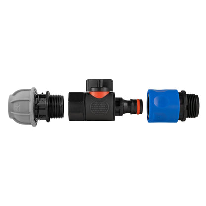 20mm MDPE Valve Kit with ¾″ BSP Male Coupler