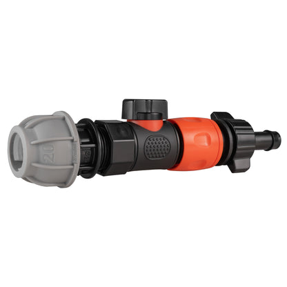 20mm MDPE Valve Kit with 13mm Barbed Coupler
