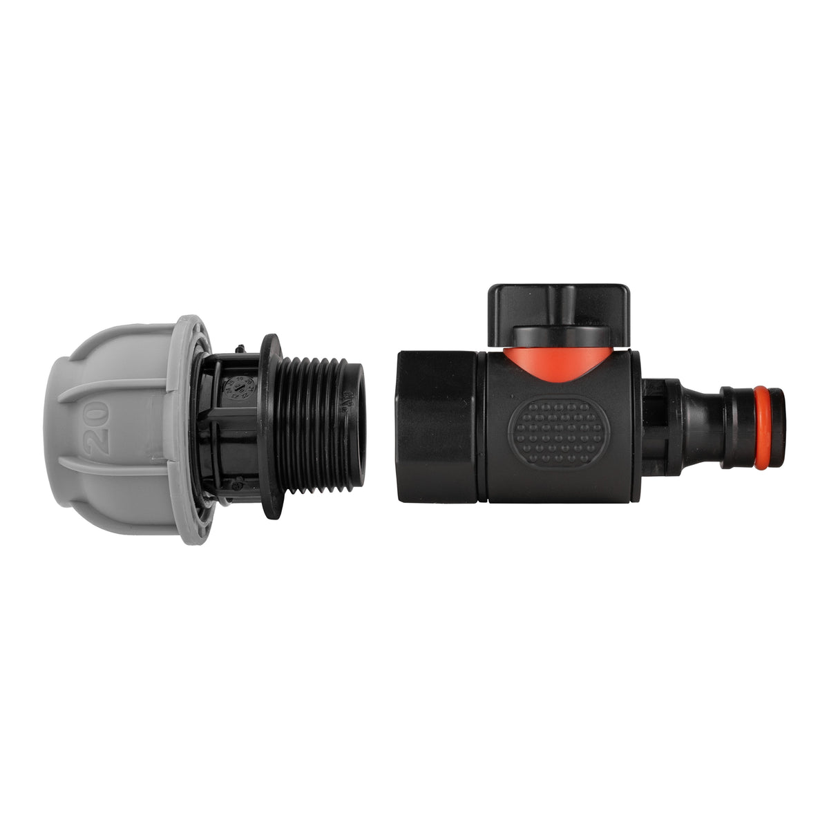 20mm MDPE to Male Quick-Connect Valve Kit