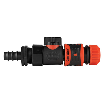 16mm Irrigation Barb Valve Kit & Orange Locking ½″ Coupler