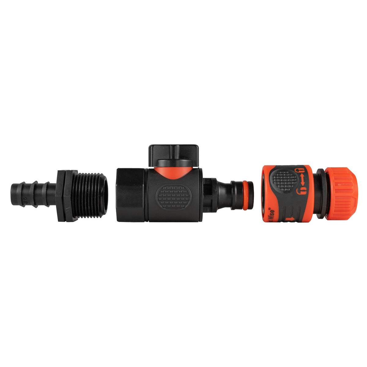 16mm Irrigation Barb Valve Kit & Orange Locking ½″ Coupler