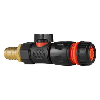 19mm Brass Barb Valve Kit with ½″ Hose Connector