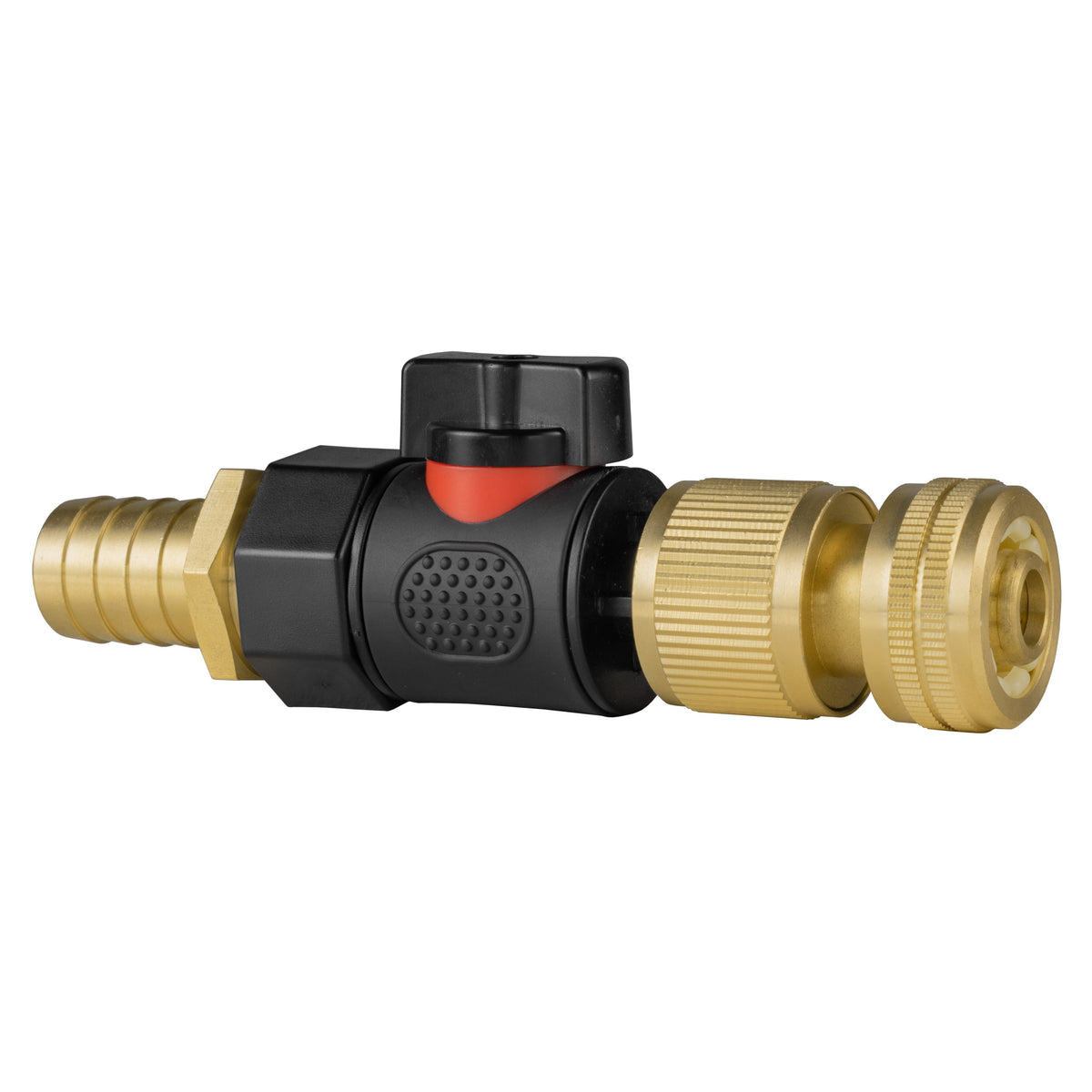 19mm Brass Barb Valve Kit with Brass ½″ Hose Connector