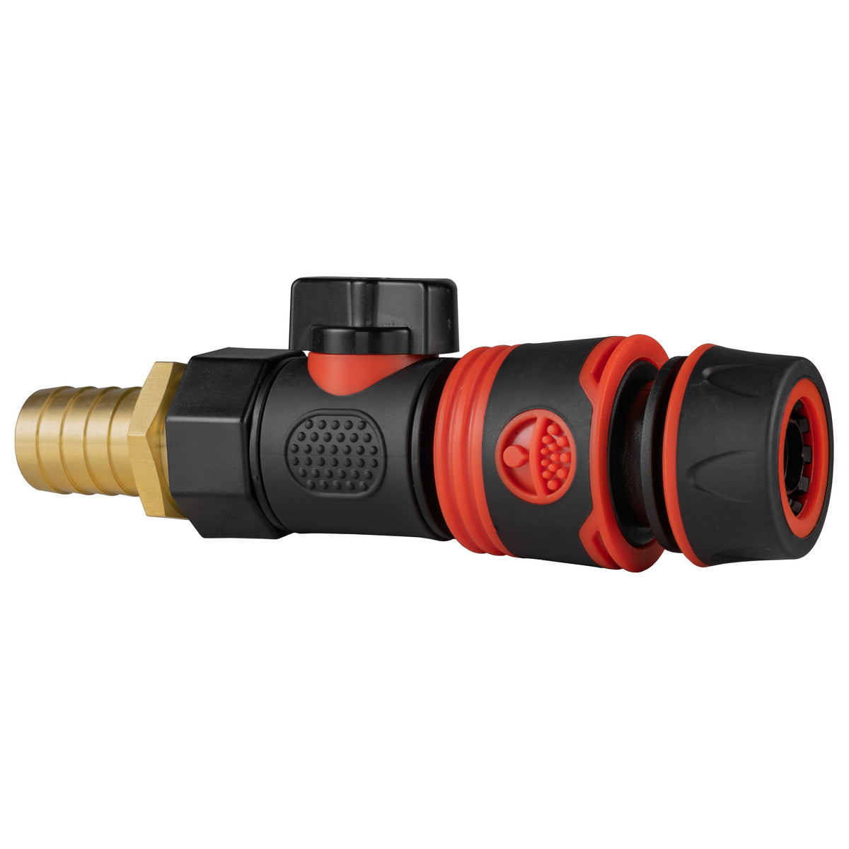 19mm Brass Barb Valve Kit with Soft-Touch ½″ Hose Connector