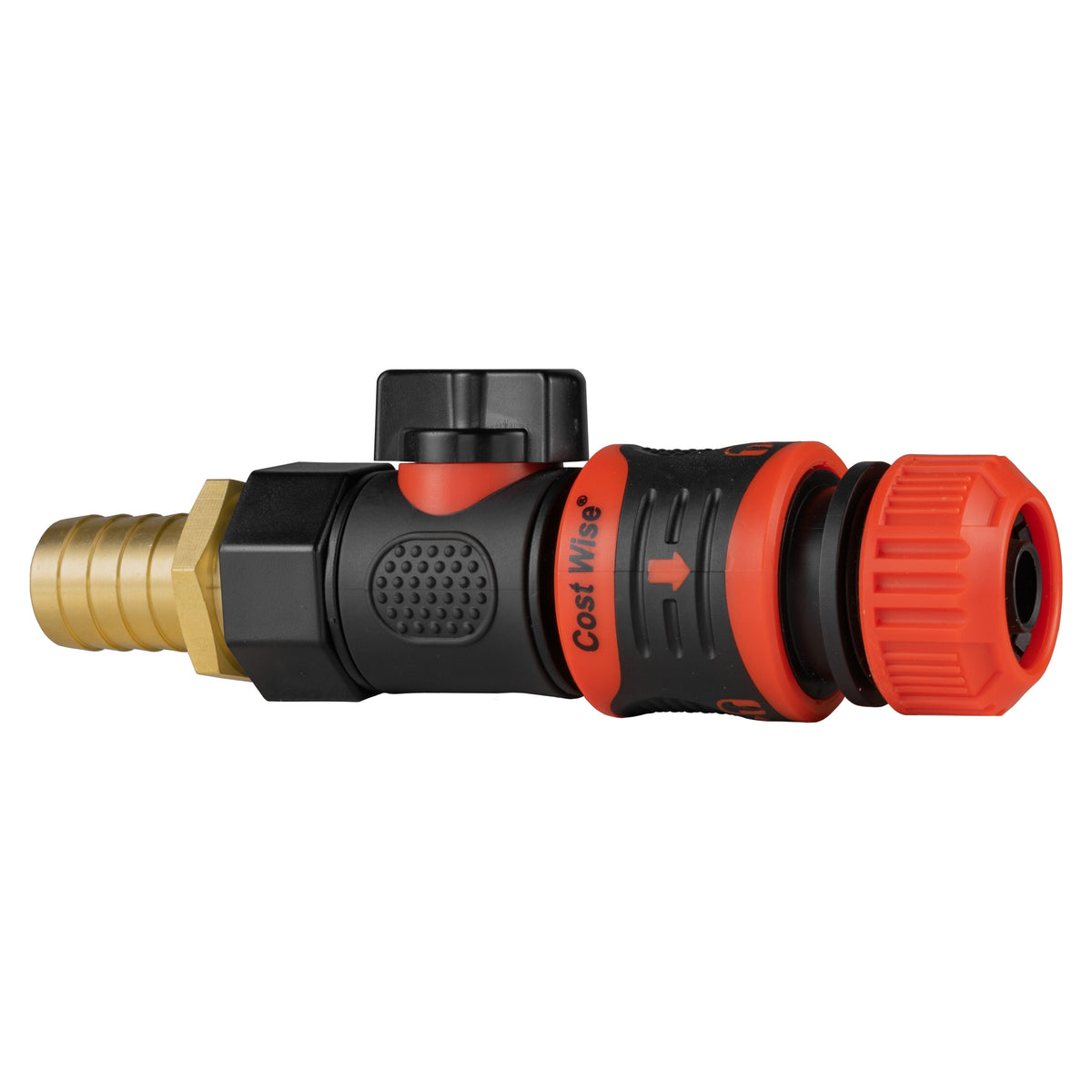 19mm Brass Barb Valve Kit & Orange Locking ½″ Coupler
