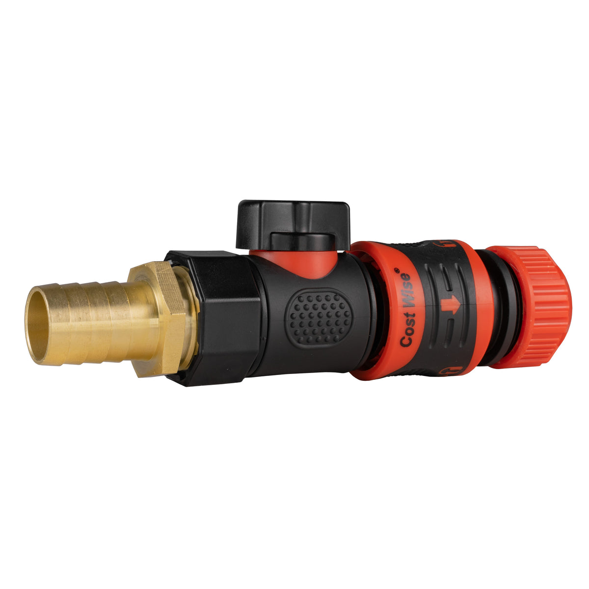 19mm Brass Barb Valve Kit & Orange Locking ½″ Coupler