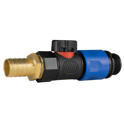 19mm Brass Barb Valve Kit with ¾″ BSP Male Coupler